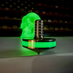 CountyComm - Tip Top Extreme - Tungsten / Titanium / UGM Glow - Spinning Top + Delrin Stand by Maratac®