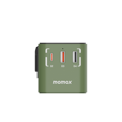 1-World+ 3-Port Travel GaN Charger With Built-in USB-C Cable 70W Gundam