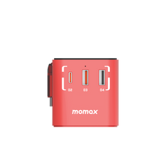 1-World+ 3-Port Travel GaN Charger With Built-in USB-C Cable 70W Gundam