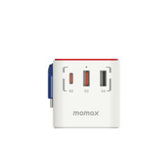 1-World+ 3-Port Travel GaN Charger With Built-in USB-C Cable 70W Gundam