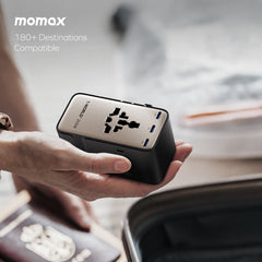 1-World² 205W 7-Port Dual AC Travel Adapter