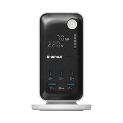 1-Charge Work Flow 6-Outlet Digital Display Power Tower with USB (70W)