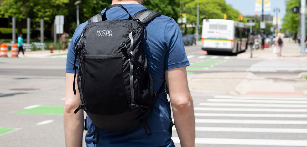 Mystery Ranch In and Out packable backpack.