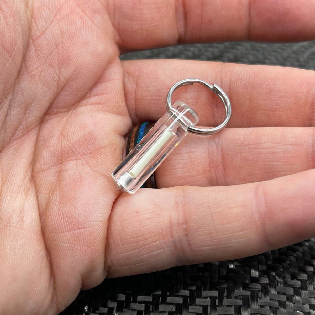 CountyComm - Tritium Ember Glow Fob With Glass Breaker - Official NRC License Approved NO: NR-0210-D-101-E