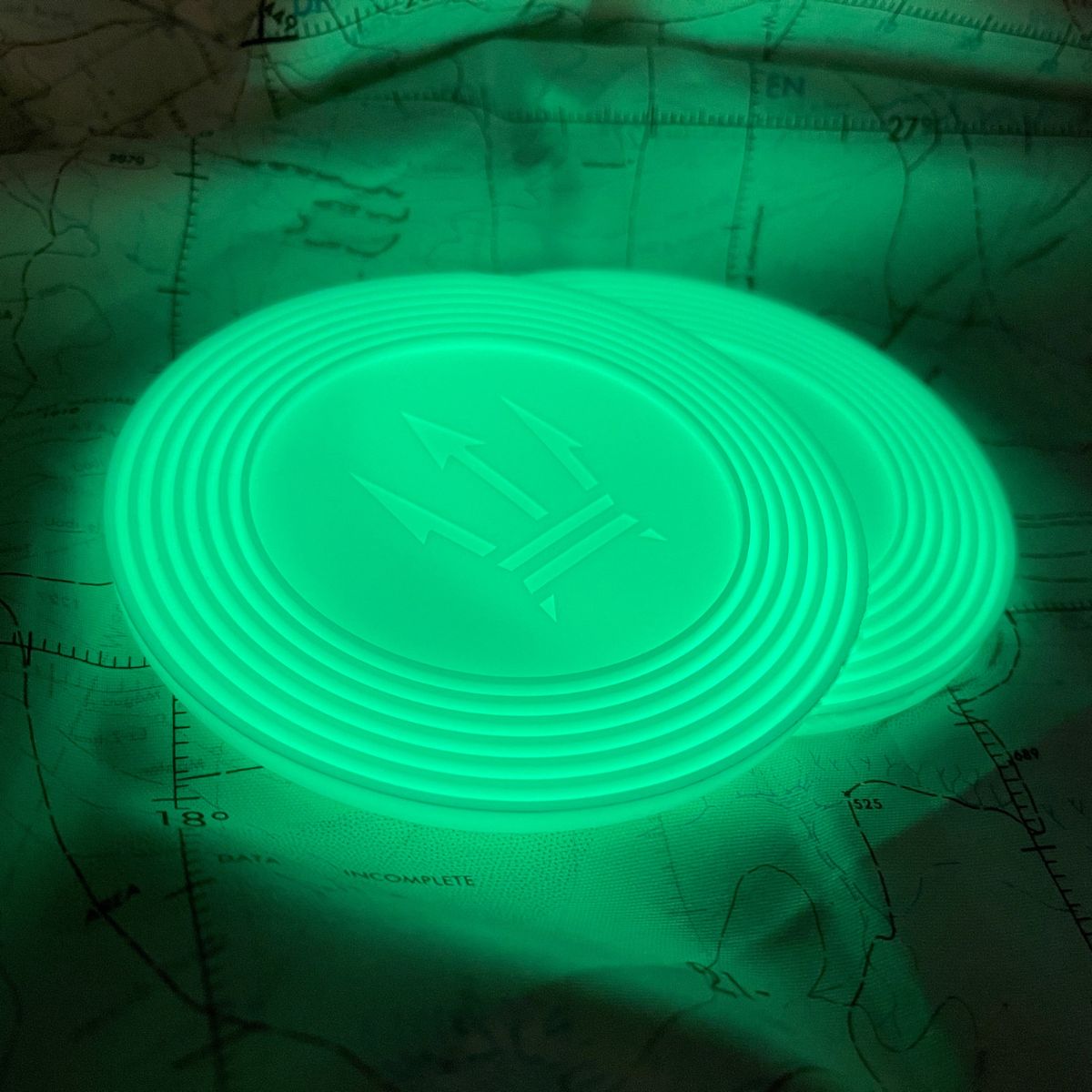 CountyComm - U - Cut Glow DIY Car Coaster Insert by Maratac® ( 2 Pack )