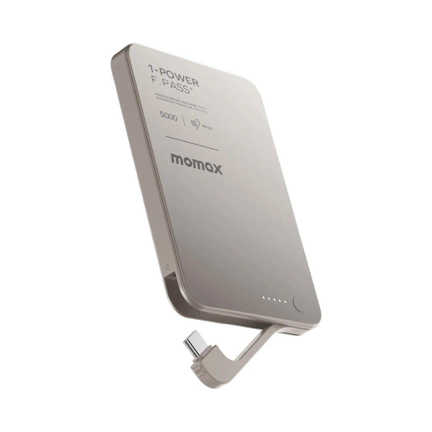 1-Power F.Pass⁺ Magnetic Battery Pack With Built-In Cable 5000mAh