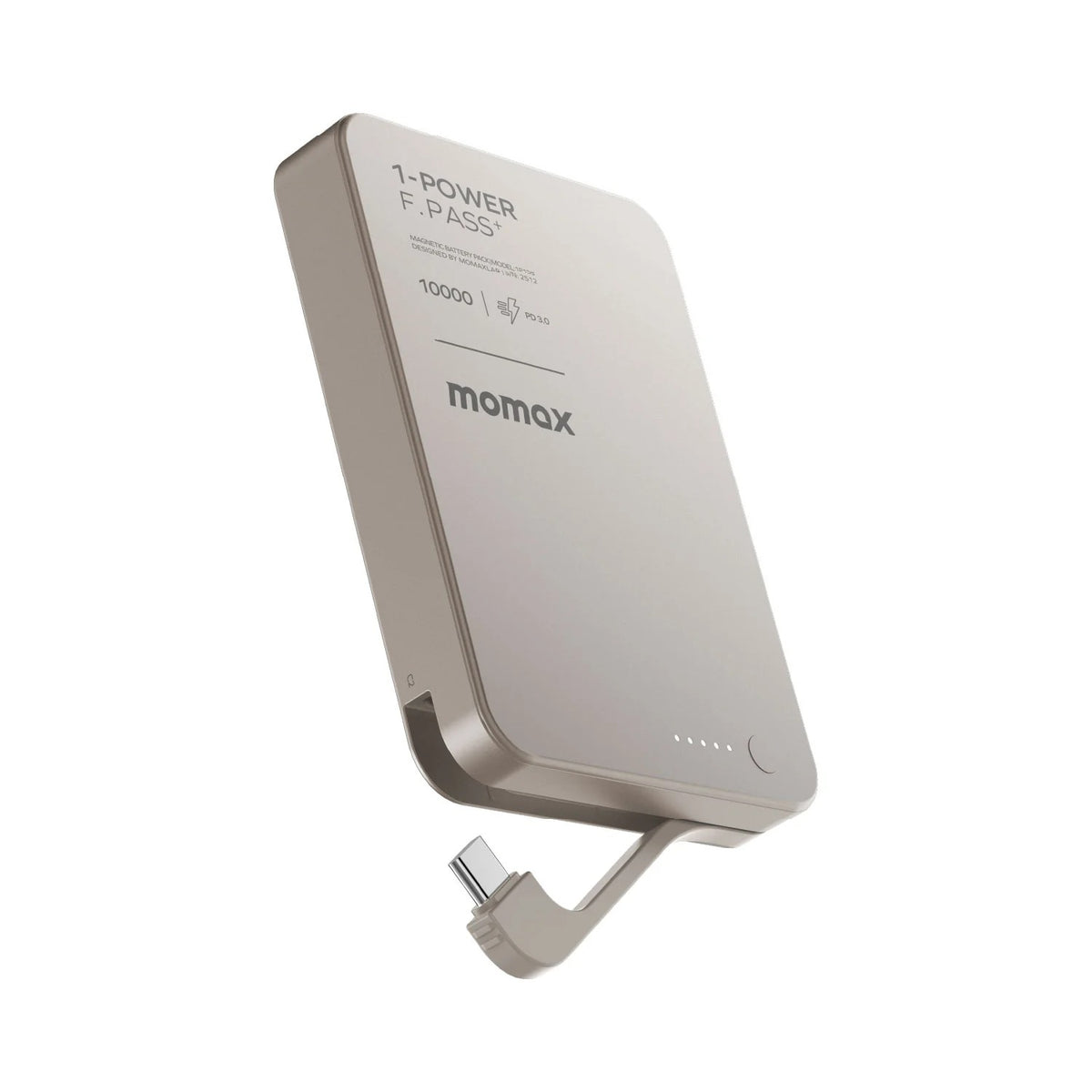 1-Power F.Pass⁺ Magnetic Battery Pack With Built-In Cable 10000mAh