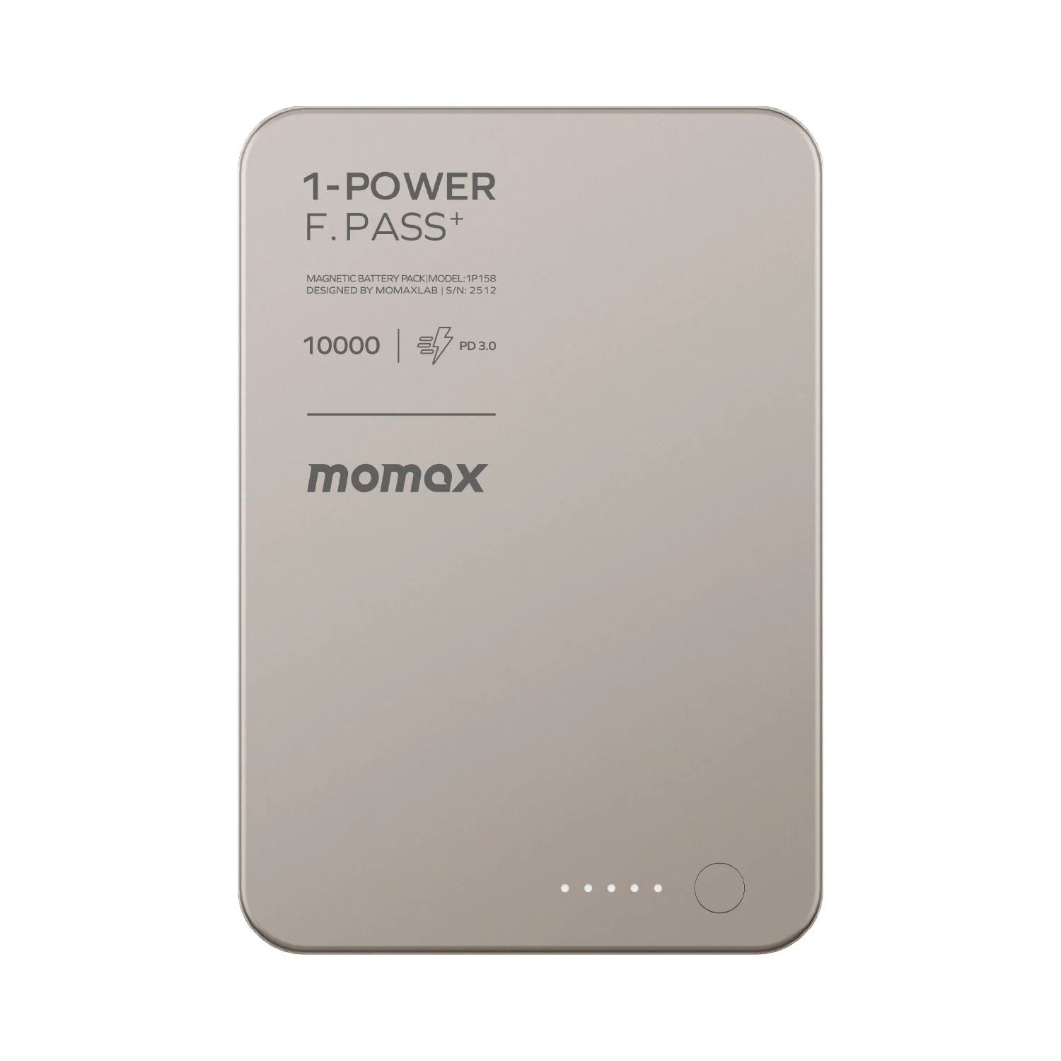 1-Power F.Pass⁺ Magnetic Battery Pack With Built-In Cable 10000mAh